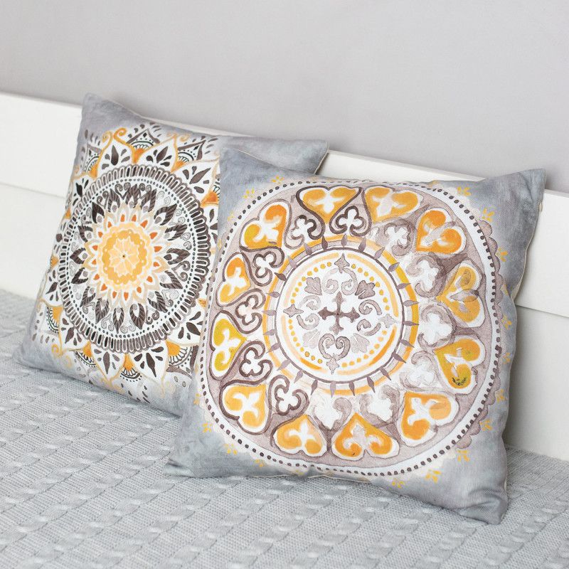  Набор декоративных подушек со съемным чехлом майн+ком 45х45 (см)-2 шт. (RH 24054+RH 24055) SELENA